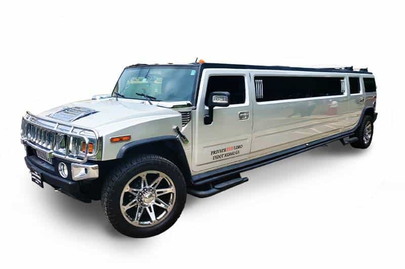 Hummer Silver H2 limo Atlanta